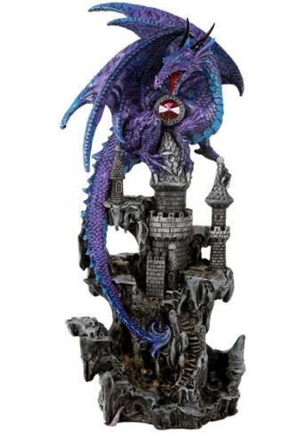 Purple Dragon Castle Guardian Statue