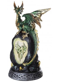 Green Dragon on Rock LED Night Light