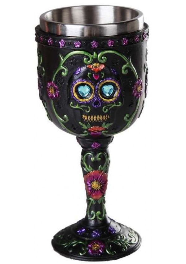 Day of the Dead Sugar Skull Goblet