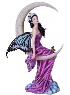 Amethyst Moon Fairy Statue