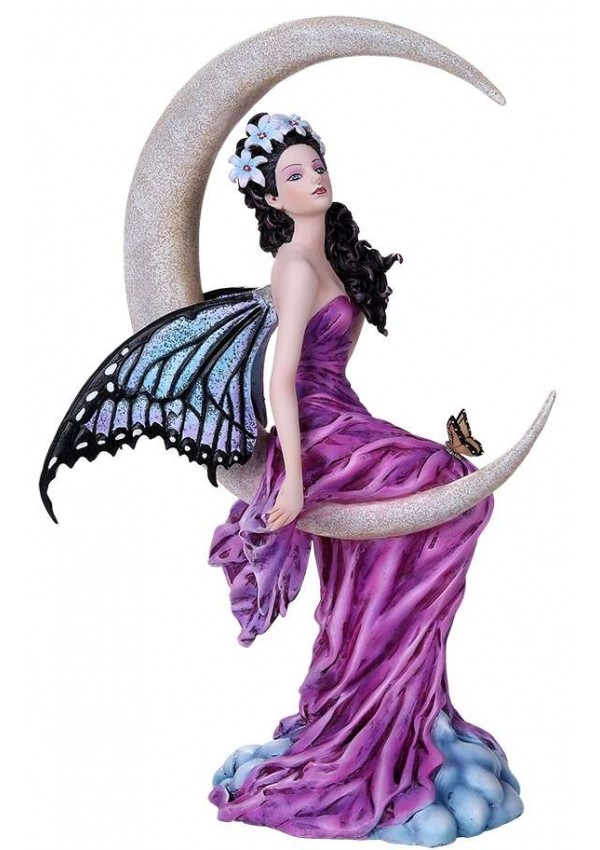 Amethyst Moon Fairy Statue