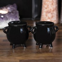 Witches Cauldron Salt and Pepper Shaker Set