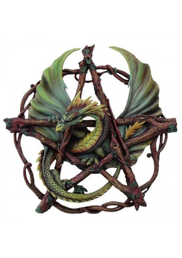 Forest Pentagram Dragon Plaque