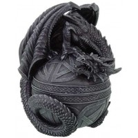 Celtic Dragon Round Trinket Box