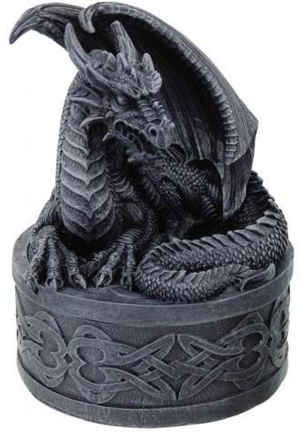 Celtic Dragon Round Treasure Box