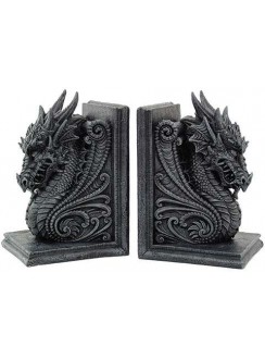 Dragon Head Ornate Bookends
