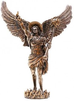 Archangel Uriel Bronze Resin Statue