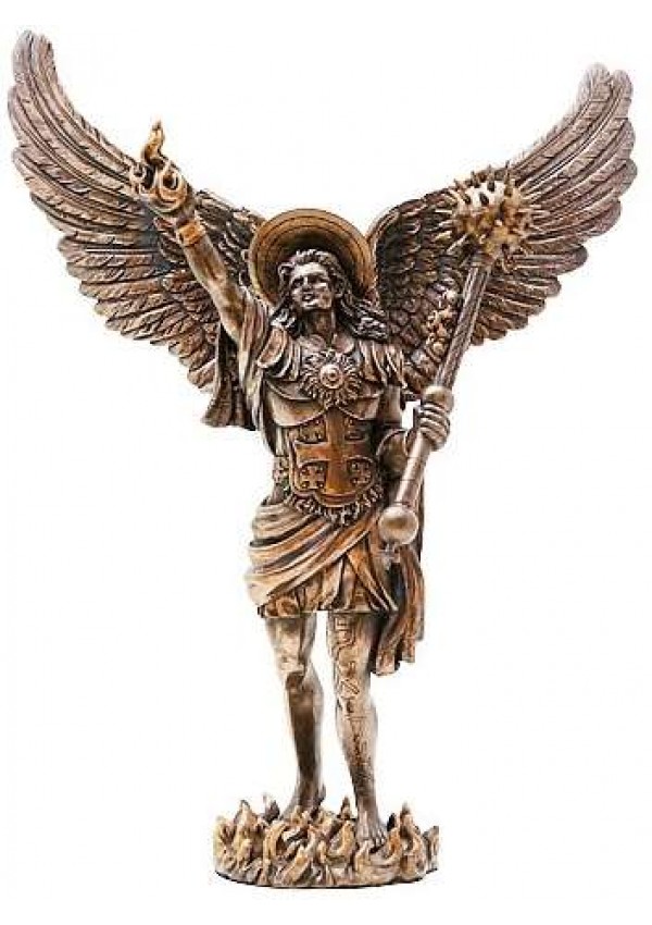 Archangel Uriel Bronze Resin Statue