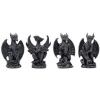 Mini Dragon Statue Set of 4