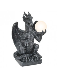 Dragon Lamp with Glowing Orb