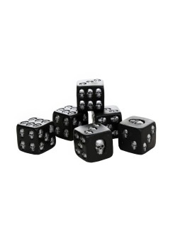 Skull 6 Sided Dice Set of 6