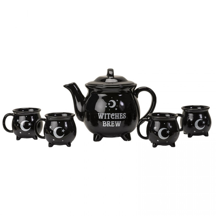 Witches Brew Black Ceramic Tea Pot