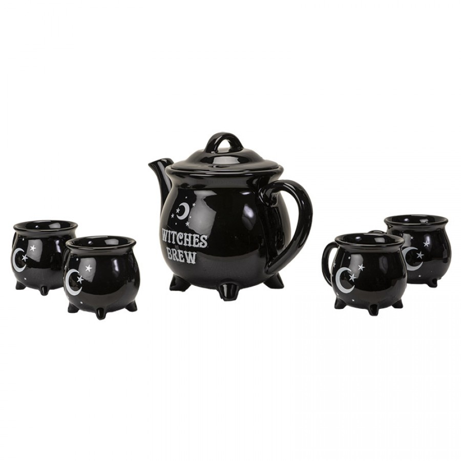 Witches Brew Black Ceramic Tea Pot