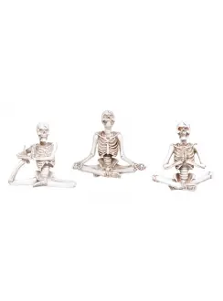 Yoga Skeletons Set of 3 Statues