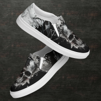 Skull Print Men's Canvas Shoes