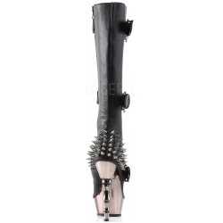 Spine Heeled Muerto Studded Knee Boots