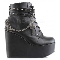 Pentagram Charm The Craft Gothic Ankle Boots