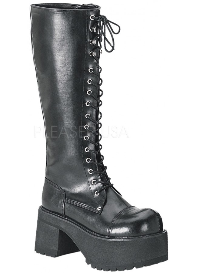 mens platform combat boots