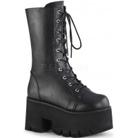 Ashes Womens Mid-Calf Platform Combat Boots