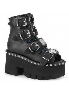 Ashes Womens Black Platform Sandal