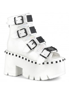 Ashes Womens White Platform Sandal