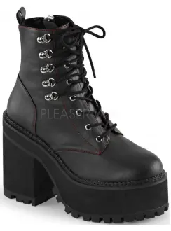 Assault Block Heel Womens Combat Boots