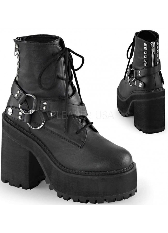 womens combat boots with heel