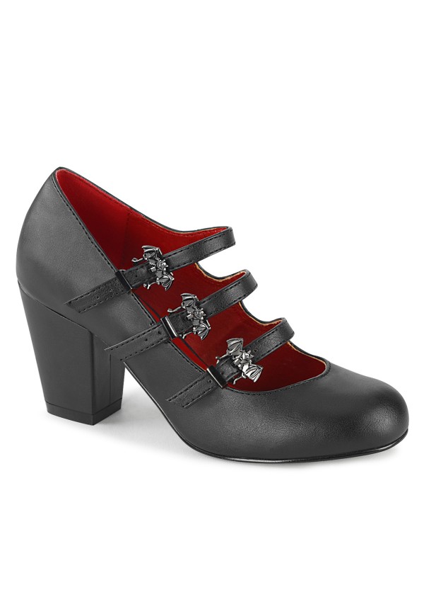 Bat Buckled Vivika Triple Strap Mary Janes