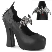 Demon Bat Black Mary Jane Pumps