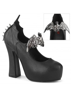 Demon Bat Black Mary Jane Pumps