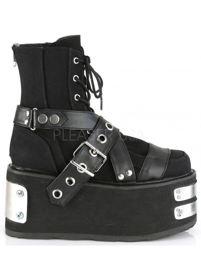 block heel fabric ankle boots