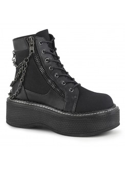 Emily Womens Black Canvas Hightop