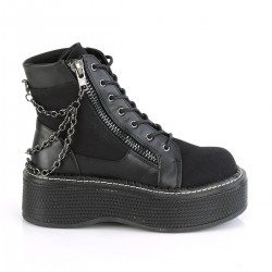 Emily Womens Black Canvas Hightop