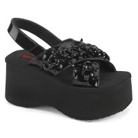 Chained Black Platform Gothic Sandal