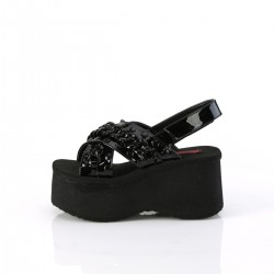 Chained Black Platform Gothic Sandal