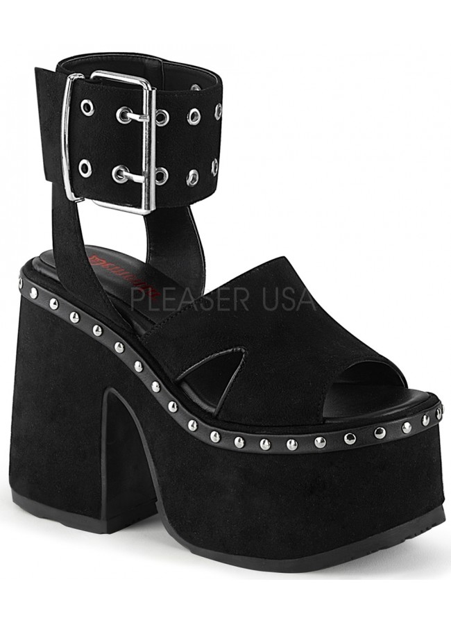 black platform sandals chunky heel