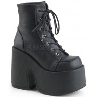 Black Matte Chunky Platform Ankle Boots