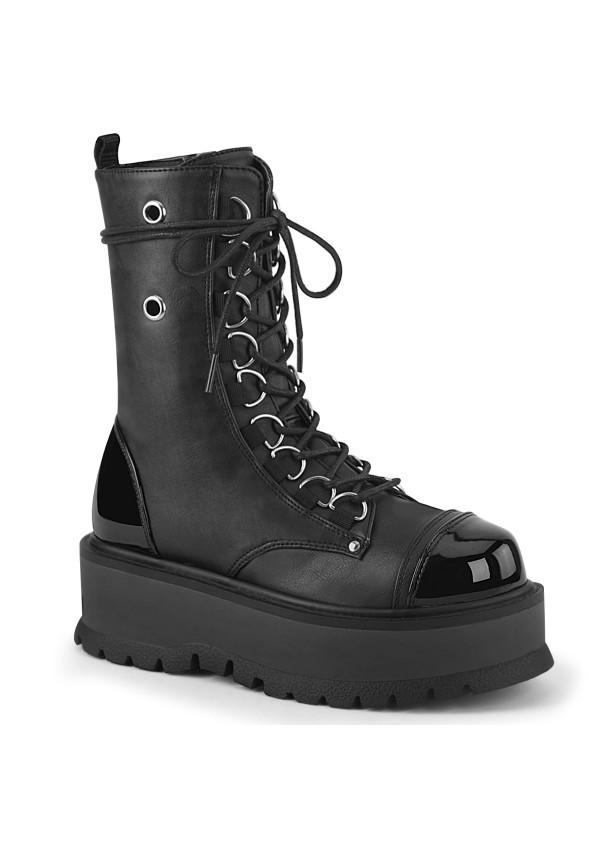 Slacker Black Womens Mid-Calf Boots