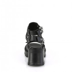 Bratty Heart Ring Black Gothic Sandals