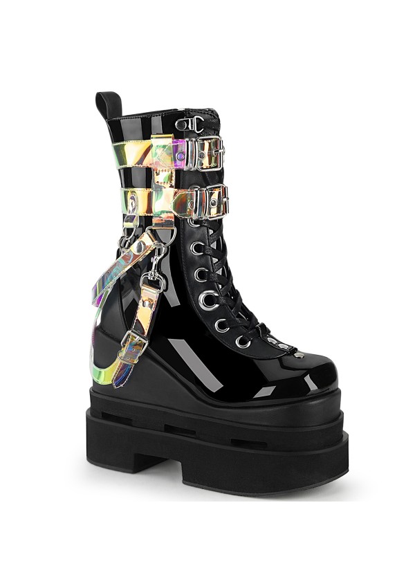 Eternal Black Magic Mirror Gothic Boots