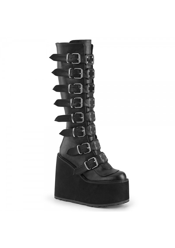 Swing Buckled Womens Platform Boots