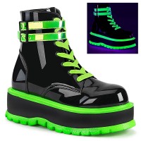 Slacker Neon Green and Black Womens Ankle Boots