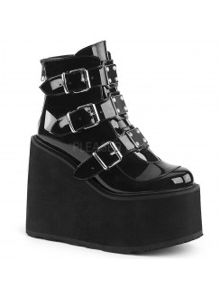 Black Patent Swing 105 Platform Ankle Boots