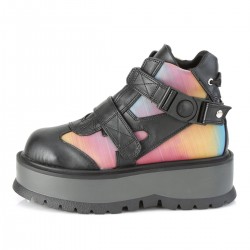 Slacker Rainbow and Black Womens Ankle Boots