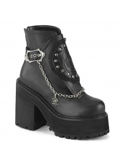 Assault Black Rose Womens Ankle Boots