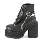 Assault Black Rose Womens Ankle Boots