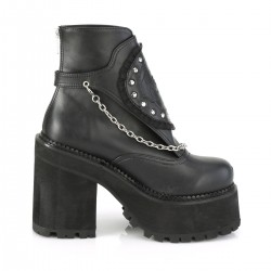 Assault Black Rose Womens Ankle Boots