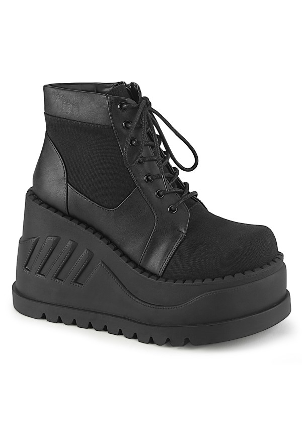 Stomp Black Womens Platform Sneaker