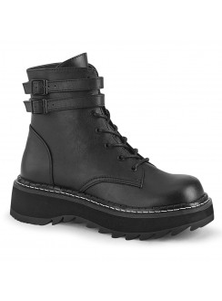 Lilith Black Ankle Combat Boots