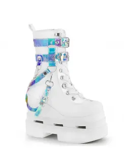 Eternal White Magic Mirror Gothic Boots